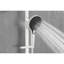 Douche à main en acier inoxydable robuste, barre coulissante de 28 pouces, tuyau de 69 pouces, options de jet relaxant, douche de couleur blanche avec barre et hauteur réglable différente,