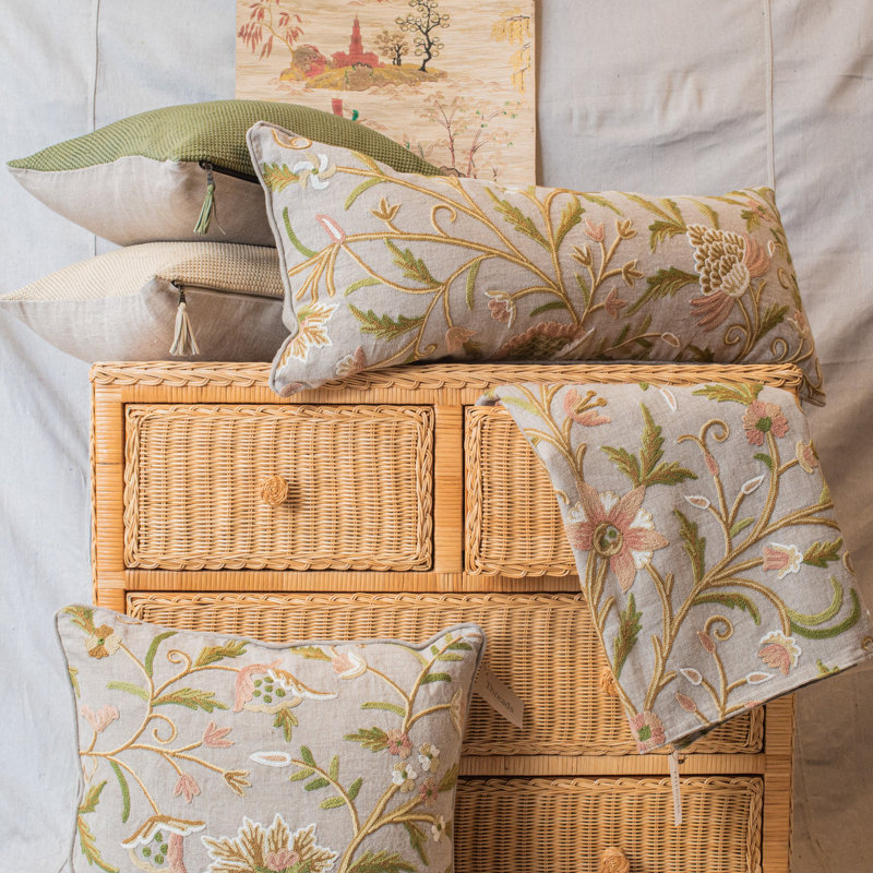 Blush Bloom Pillow Cover & Insert, Square