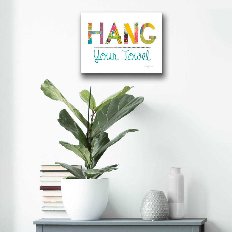 «Hang Your Towel» par Courtney Prahl, art mural en verre acrylique, H 12 po x l 16 po x P 0,13 po