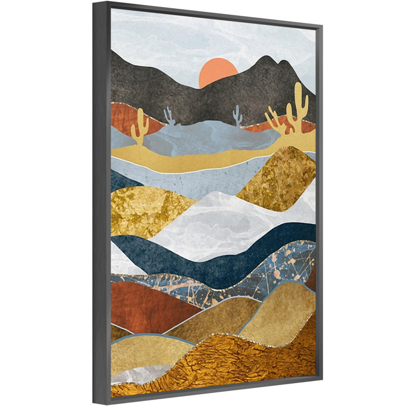 " Nature Wall Art " Print, 12'' H x 16'' W x 1.6'' D, Black