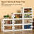Foldable Storage Bins with Lid with 4Pcs 360Â° Rotatable Wheels Set Of 3