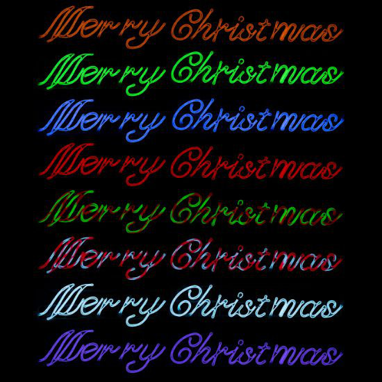 Sign Litelines Merry Christmas, script