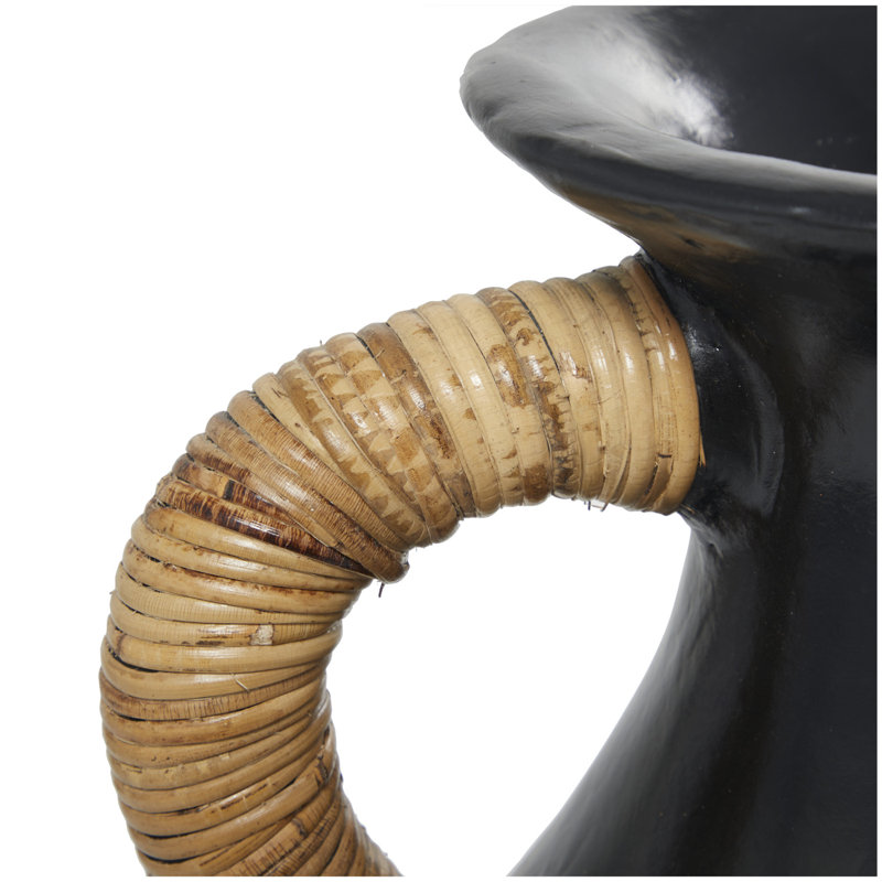 Table Vase, 21" H x 13.65" W x 10.6" D, Black