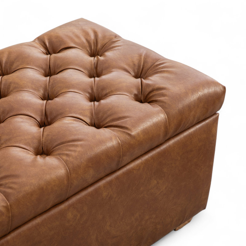 60.2" W Tufted Upholstered Storage Bench