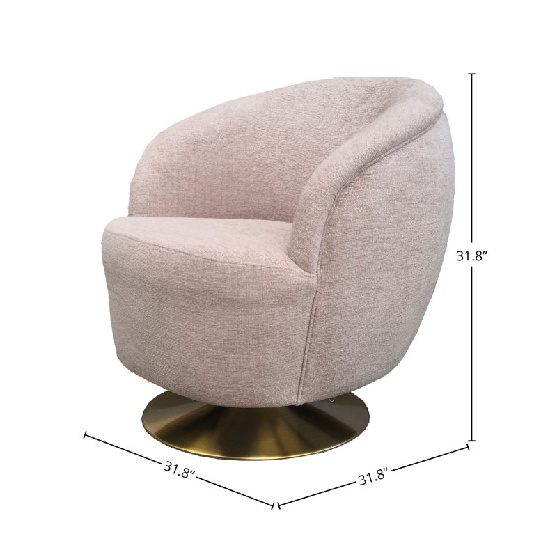 Chaise longue pivotante de 31,8 po Zimmie