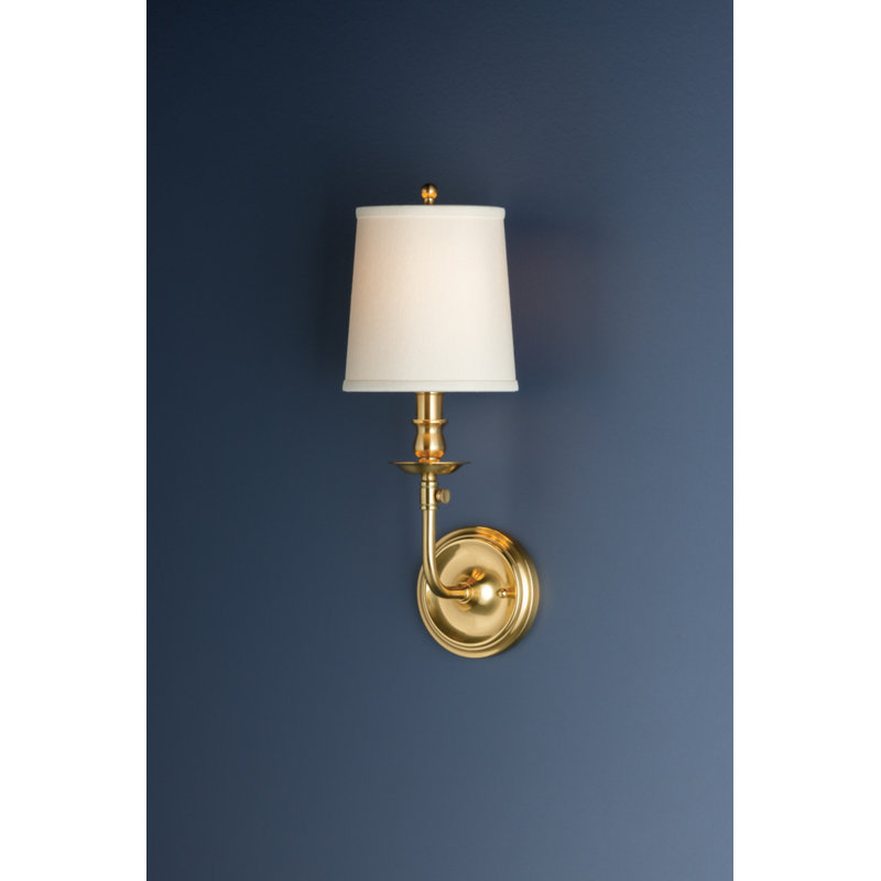 Logan 1 Light Wall Sconce, Aged Brass