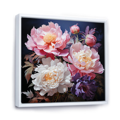 Art asiatique pivoines en rose II - impression