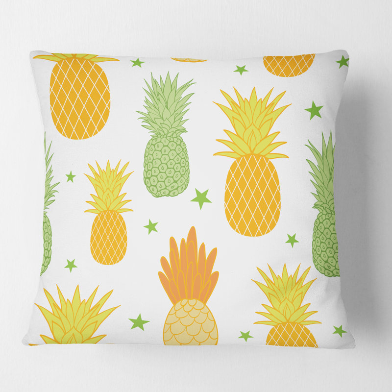 Coussin Pineapple Summer Bliss II - Mid-Century, 18 po x 18 po