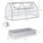 Outsunny 6' x 3' Galvanized Raised Garden Bed with Mini PVC Greenhouse Cover, Outdoor Metal Planter Box with 2 Roll-Up Windows for Growing Flowers, Fruits, Vegetables and Herbs-120392831
