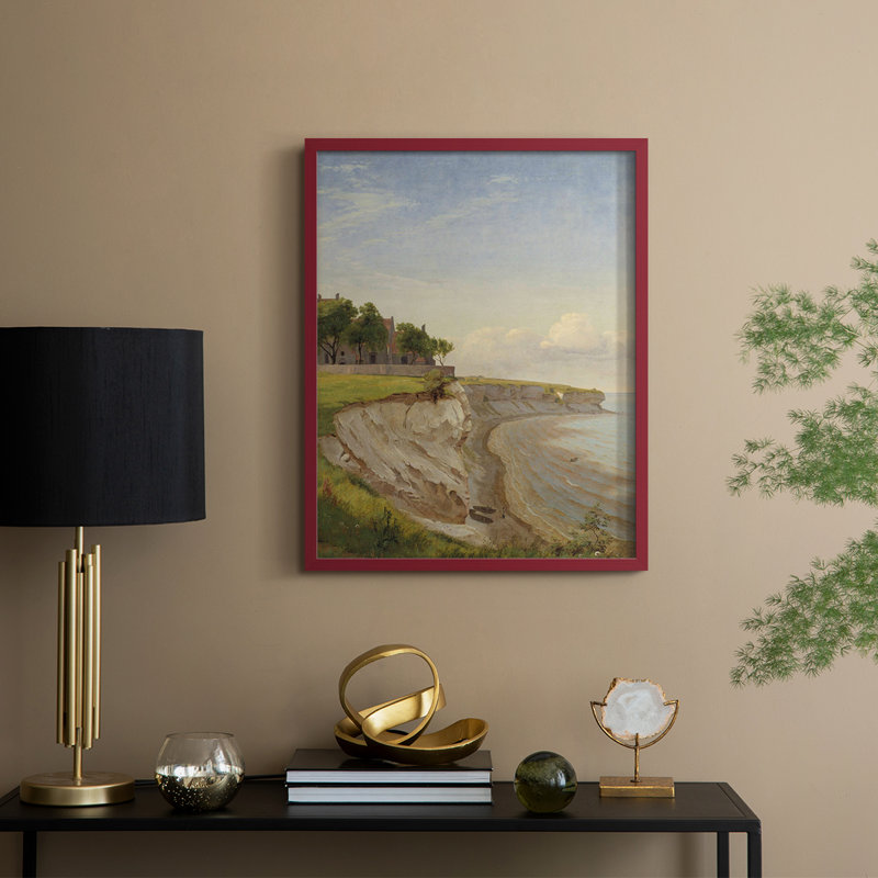 Impression encadrée rétro Vintage Nautical Print - bois massif, H 21 po x l 17 po, Rouge