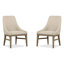 Table de salle à manger extensible à tréteaux avec 4 chaises d'appoint et 2 fauteuils-1924683541