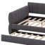 Grand lit plateforme tapissier avec lit gigogne-1216556210