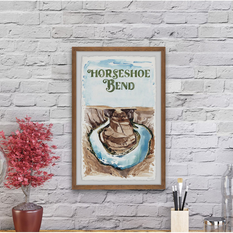 Arizona Horseshoe Bend - Impression de publicités encadrées sur papier, H 18 po x l 12 po x 1,5 po