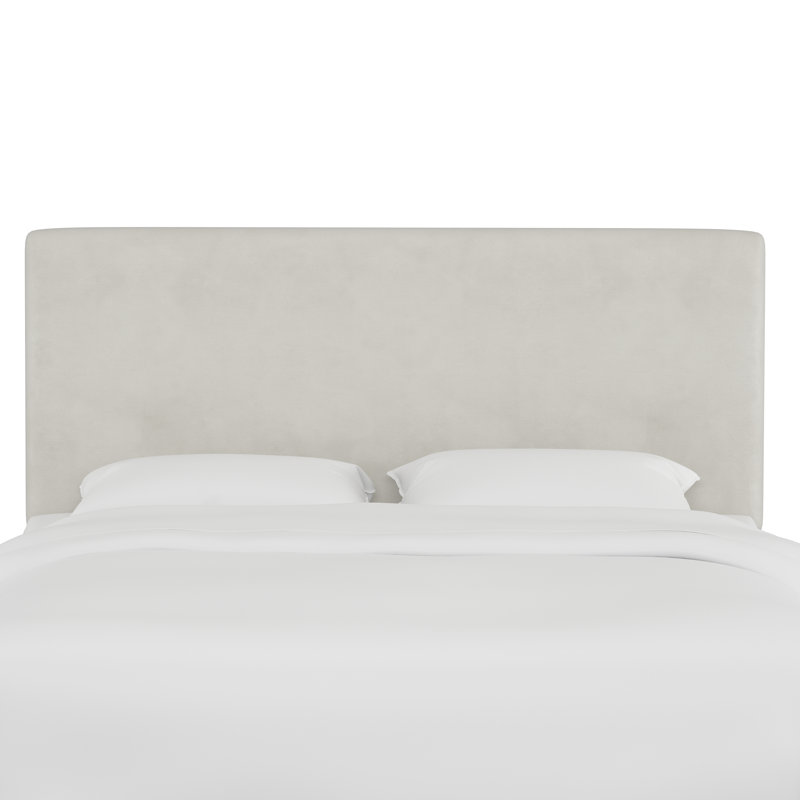 Eisley Upholstered Headboard, Twin, Bella Light Gray Performance Velvet