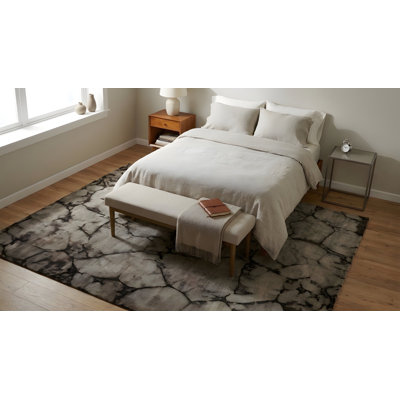 Tapis contemporain en laine noué à la main Haglund