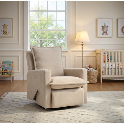 Manual Recliner Adults Soft Arms And Back,velvet Recliner Chair,big And Tall Recliners For Adults For Living Room, Bedroom-beige by Mercer41