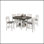 Ensemble de 2 chaises contemporaines à hauteur de comptoir pour salle à manger contemporaine