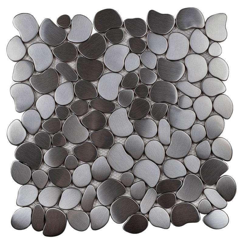 12" x 12" Metal Random Mosaic Wall & Floor Tile