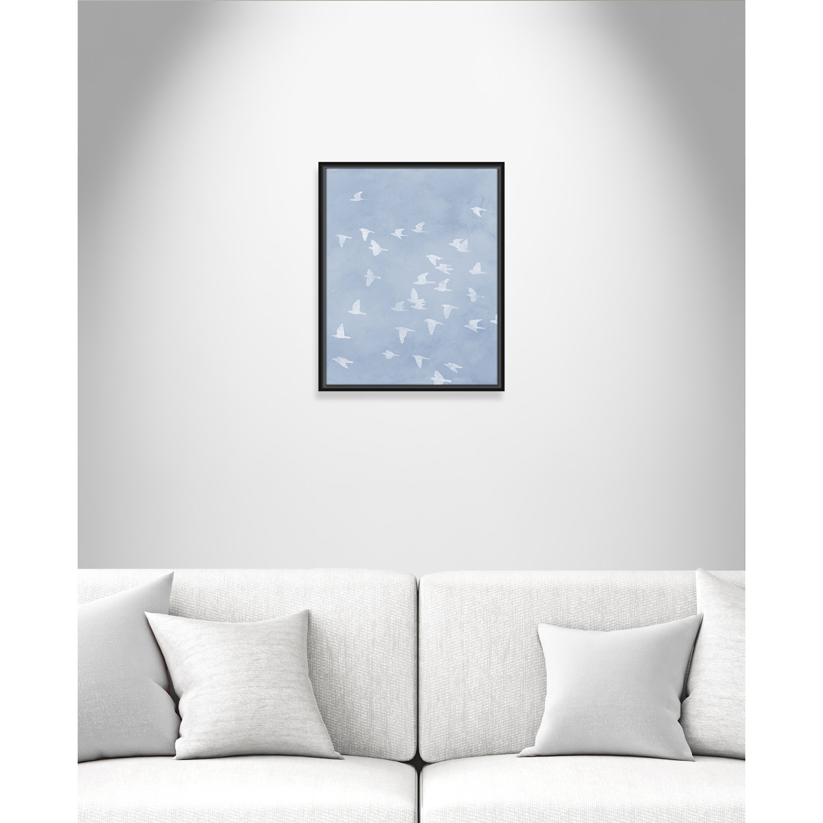 Flying Friends Print by Marcus Prime, Black Floater, 17.5'' W x 21.5'' H