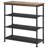 Shoe Rack 4-Tier with Wooden Top Industrial Shoe Storage Organizer with Metal Frame & 3 Fabric Shelves for Entryway & Closet Holds 9-12 Pairs
