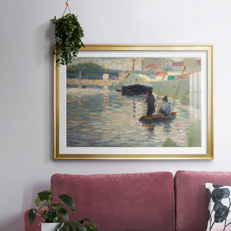 Vue de la seine, H 27 po x l 39 po x P 1,5 po, Or