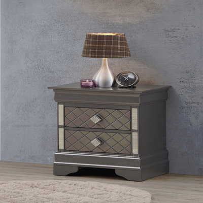 Metallic Modern Bedroom Nightstand