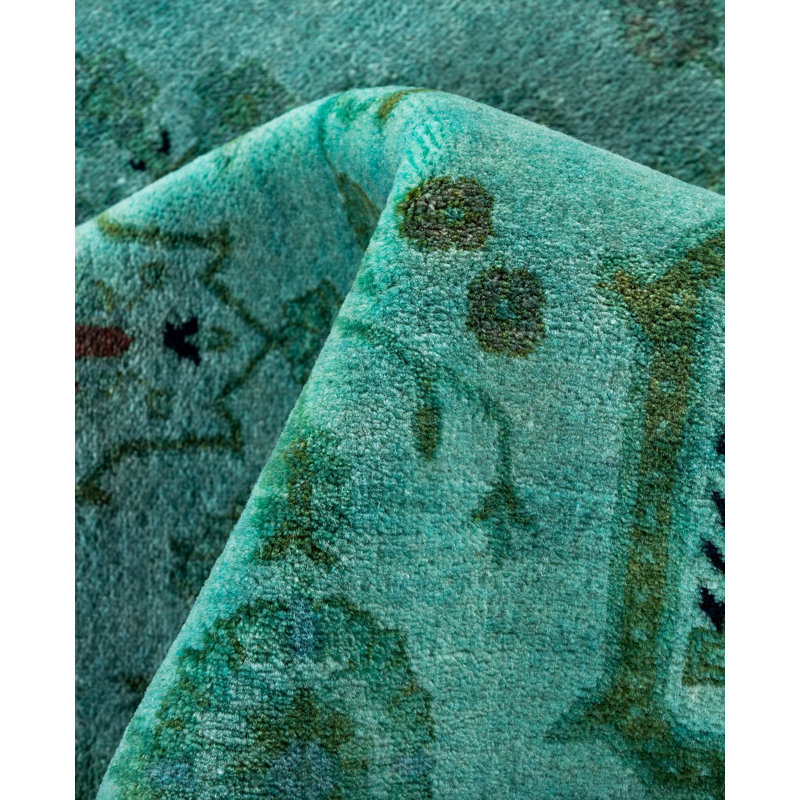 Huckstep One-of-a-Kind 6' 1" X 8' 10" Wool Area Rug Green