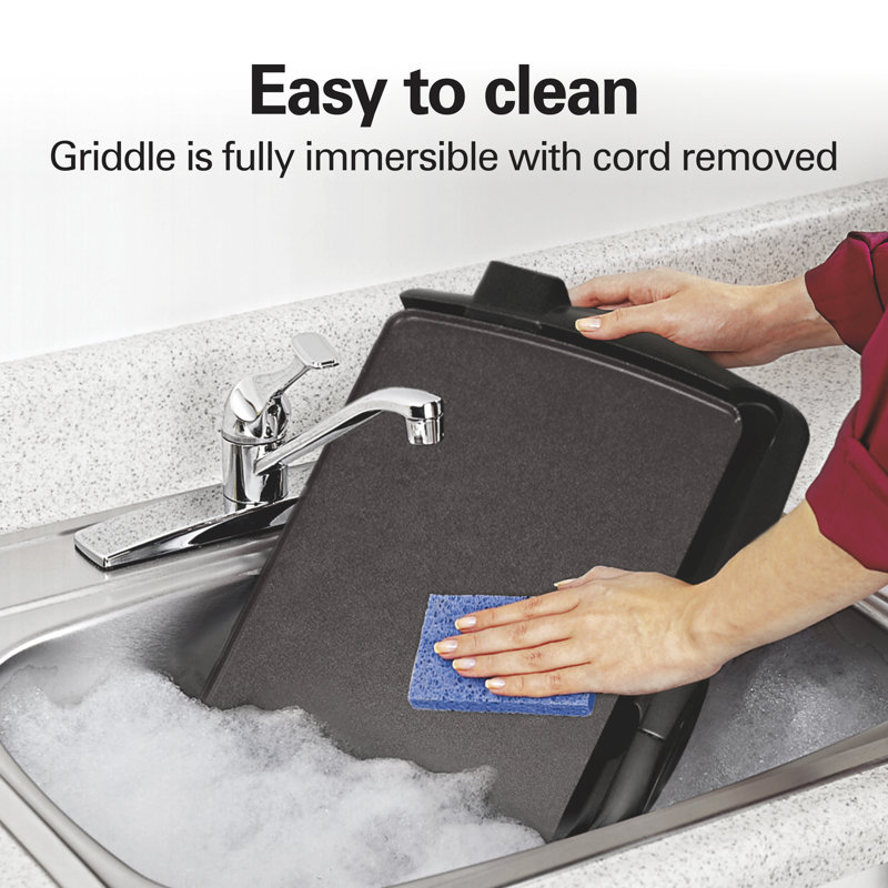 Hamilton Beach Black Ceramic Non-Stick Electric Griddle