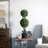 3' Artificial Double Ball Green Boxwood Topiary.