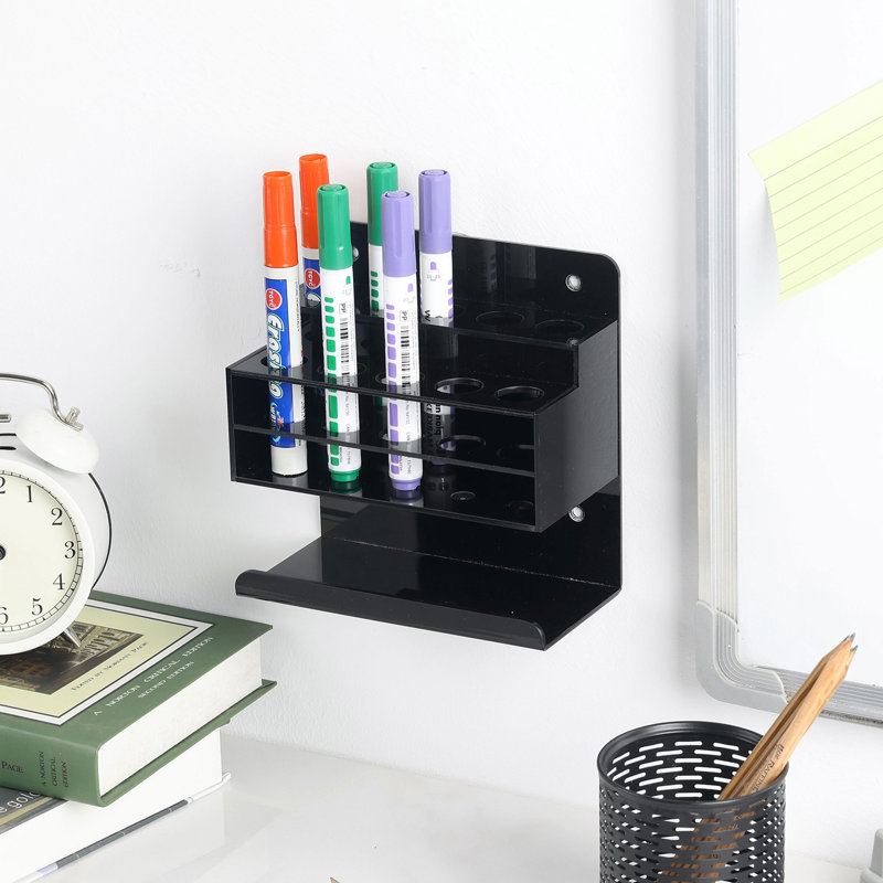 Kolins Acrylic 10 Slot Wall Mounted Marker Pen Holder