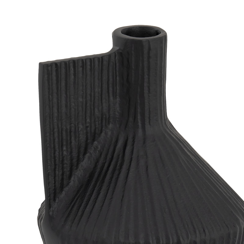 Rabel Vase - Black, 14" H x 15" W x 15" D, Black