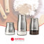 Ensemble 3 pièces de pots en acier inoxydable Prep & Savour avec base vitrée transparent, argent