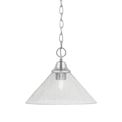 Aeronwen Chain Hung Pendant With Glass