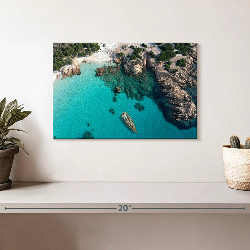 Gillard Sea In Sardinia, 8" H x 12" W