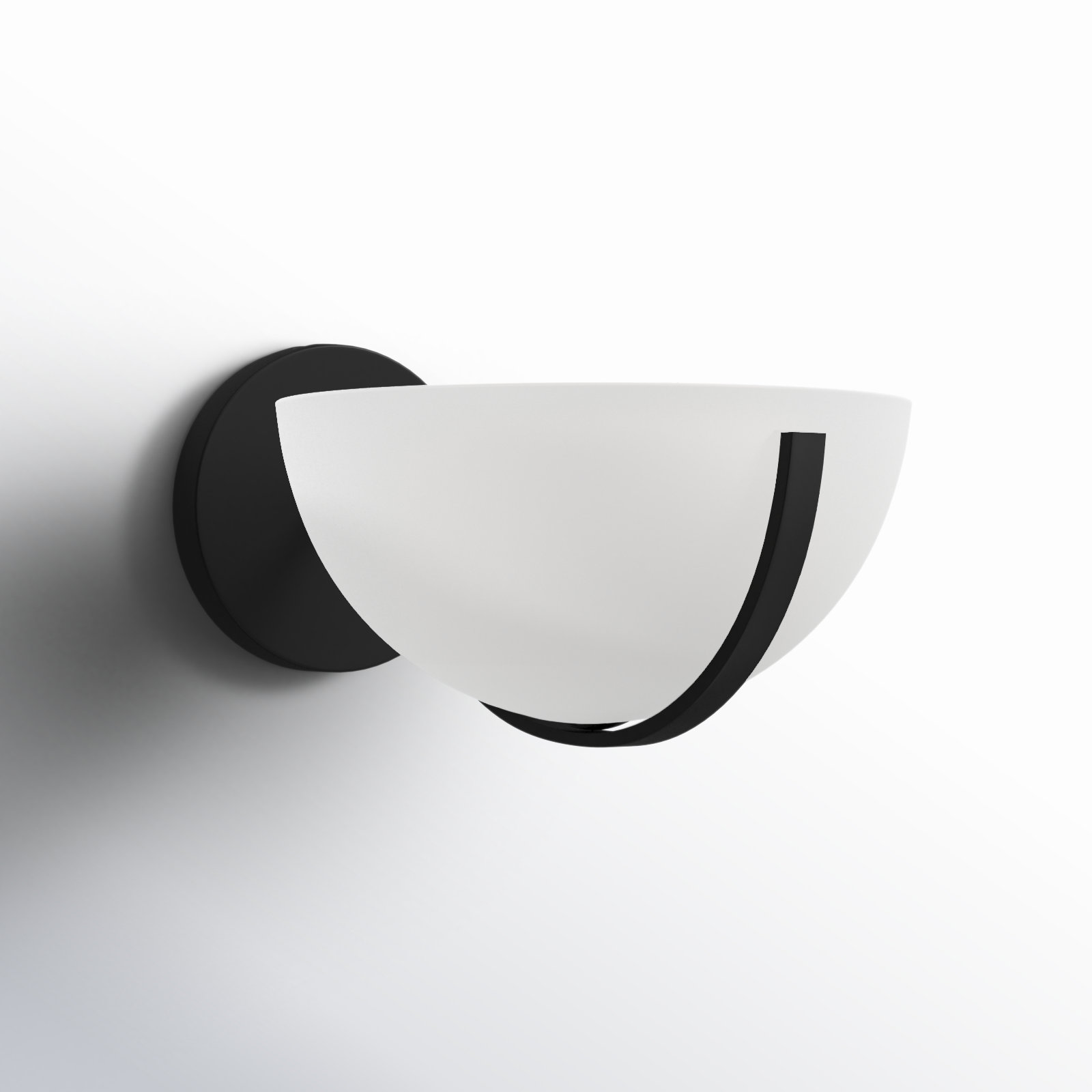 River Single Light Glass Dimmable Half Moon