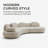128” Modern Curved Sofa Couch,5-Seater Oversized Modular Sectional Couch Upholstery Boucle Sofas with Pillows-475961408