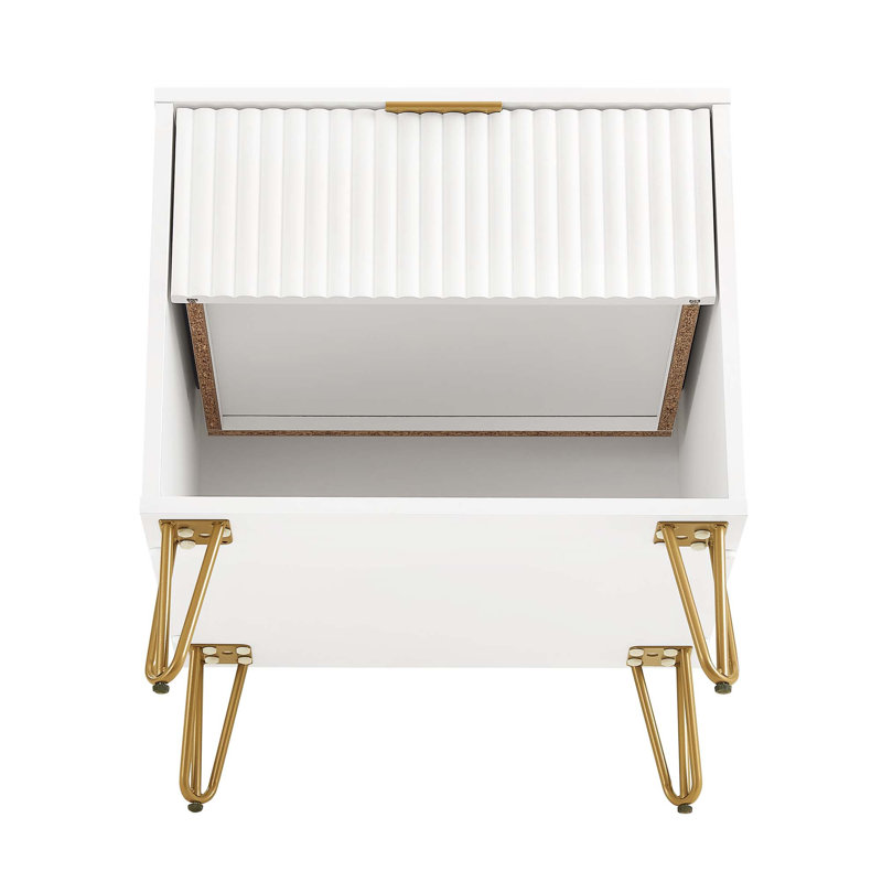 Gafita 20.07'' W Nightstand, White, Set of 2