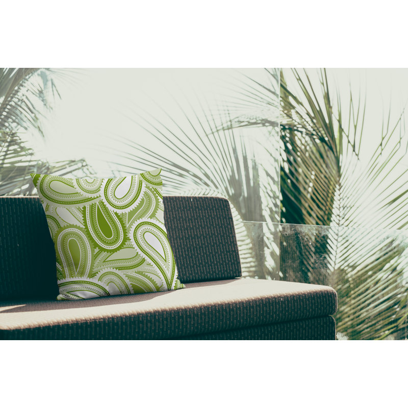 Housse et insert de coussin décoratif en polyester, L 15 po x H 15 po, Chartreuse