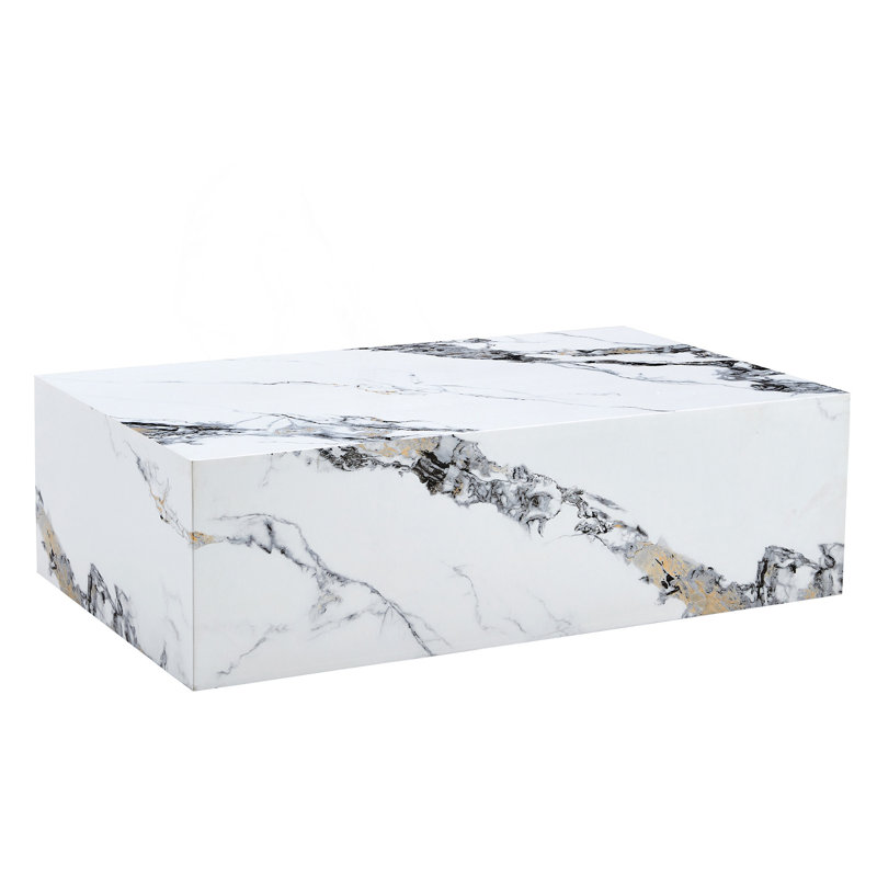 Modern MDF Coffee Table With Marble Pattern