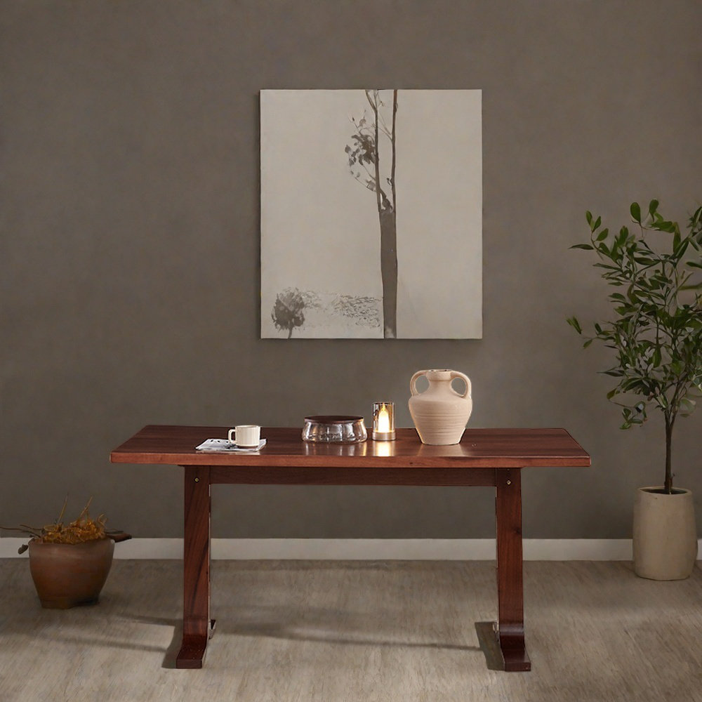 View of Hokku Designs Minimalist rectangular dining table | Wayfair