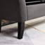 Banc de lit de 51,5 po avec rangement en velours gris - option chic tissu et choix de qualité pratique