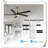 Museau Ceiling Fan with LED Lights-361278041