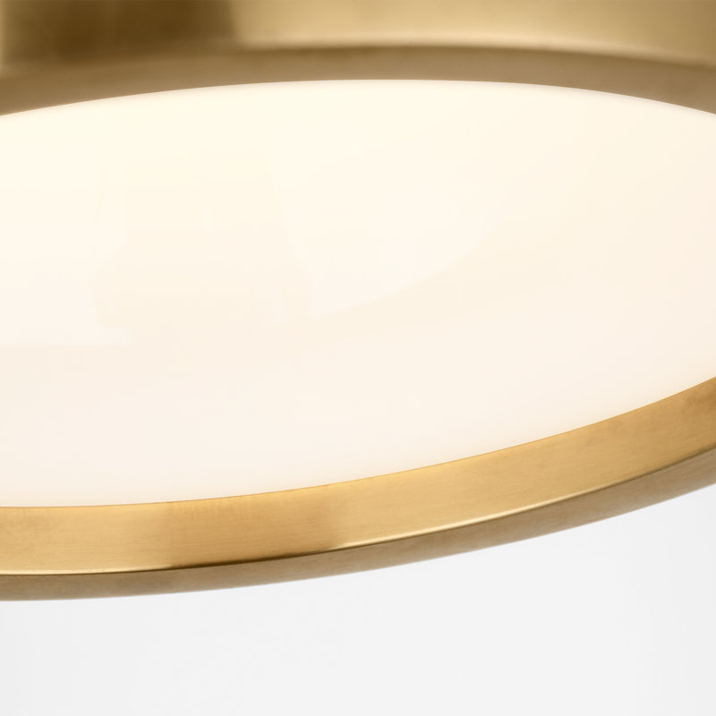 Dola 1 - Light LED Flush Mount,  Hand-Rubbed Antique Brass, Clear/Hand-Rubbed Antique Brass, 5.5" H x 6" W x 6" D