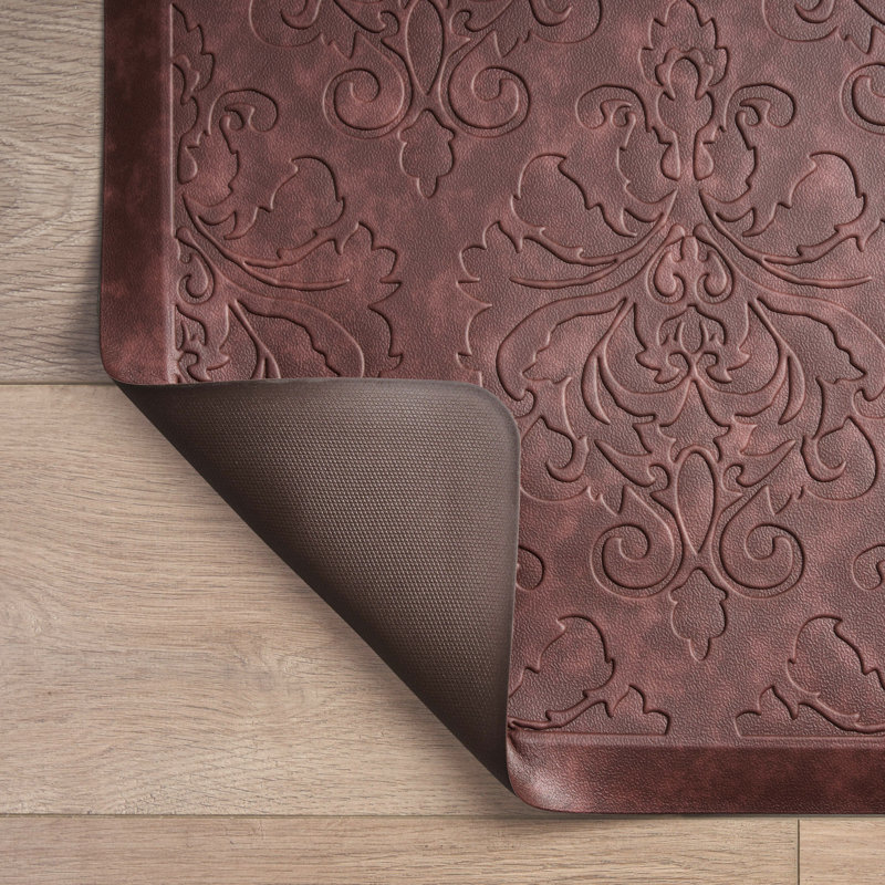 Embossed Soothing Comfort Anti-Fatigue Mat, Red, Rectangle 1'5.5" x 4'