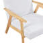Chaise d'appoint grise avec mousse enveloppée et structure en bois massif, dimensions de 27 po x 29 po x 29 po, coussins attachés en tissu contemporain, capacité de poids de 300 lb, structure au fini naturel-30252592-30252598