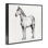 Cheval dans un cadre gris, estampe numérique, design par Leah Noel Art