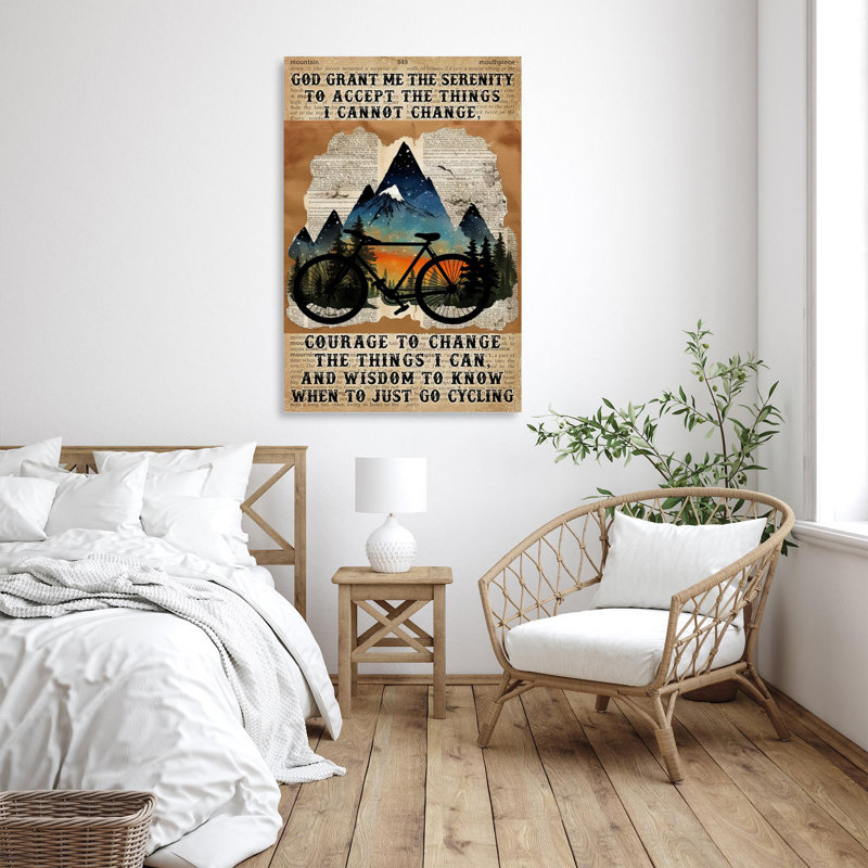 Jabran Bicycle When To Just Go Cycling - Wrapped Canvas Print, 20" H x 16" W x 1.25" D