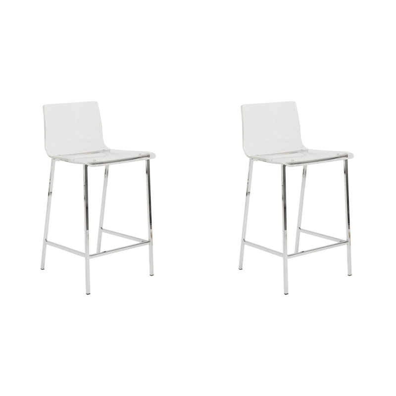 Tabouret de comptoir 26 po Houpt, Argent argent