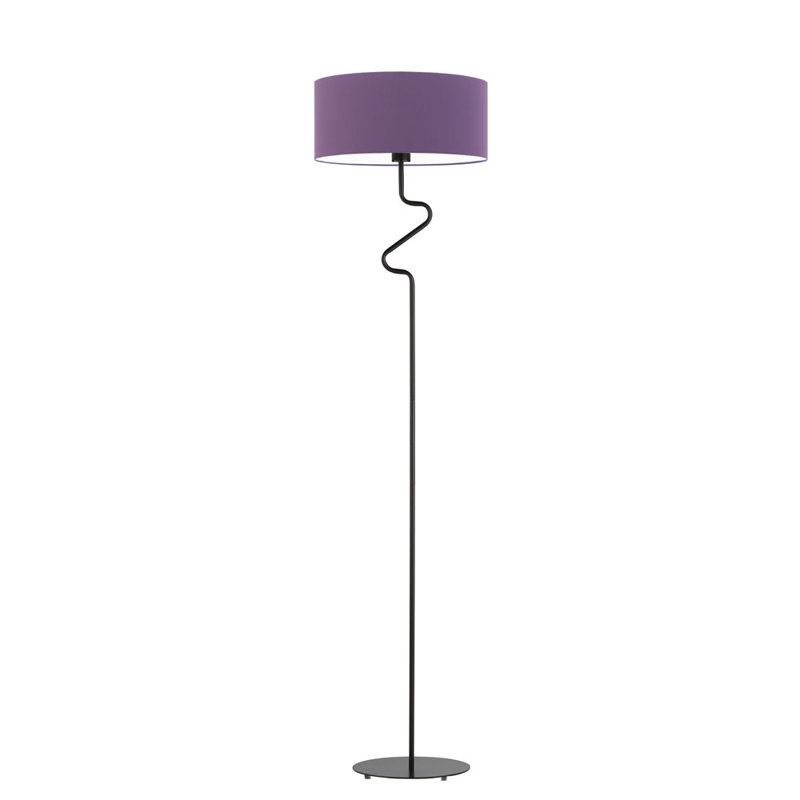 Esmerelda 166cm Traditional Floor Lamp, Violet, Black