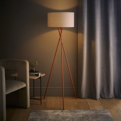 Misner 155cm Camden Tripod Floor Lamp with Large Reni Shade